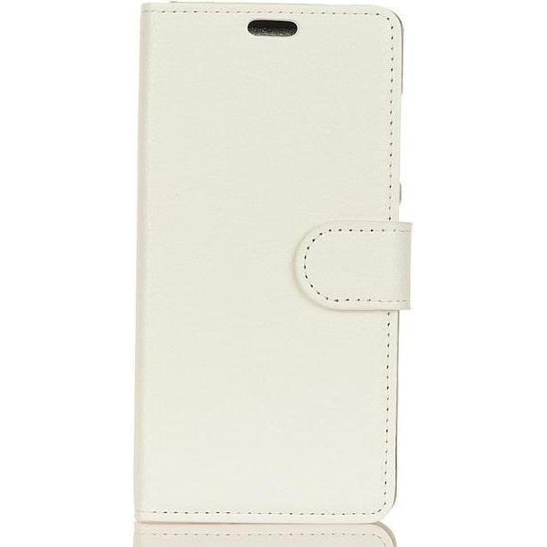 Thumbnail - MU Classic Litchi Leder Bookcover Series (Motorola Moto Z3 Play), Smartphone Hülle, Weiss
