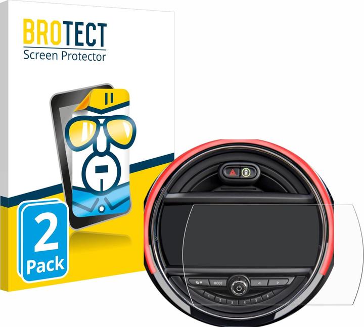 Brotect Pellicola Protettiva Per Schermo Mini Cooper R56 (6.5") - 2 Pezzi, Trasparente, Anti-Impronte, Made In Germany - 2