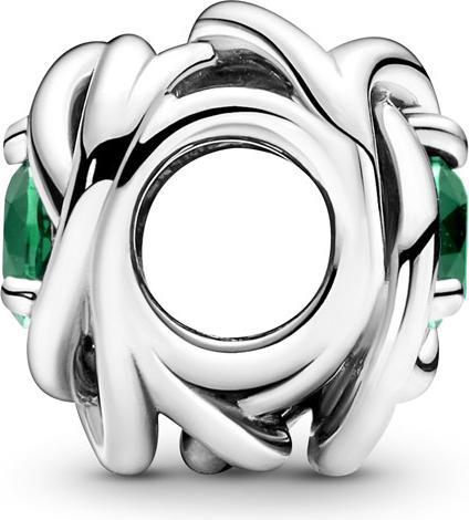 Image du produit Pandora Mai Pierre de naissance vert royal Cercle d'éternité Charm (Argent 925)