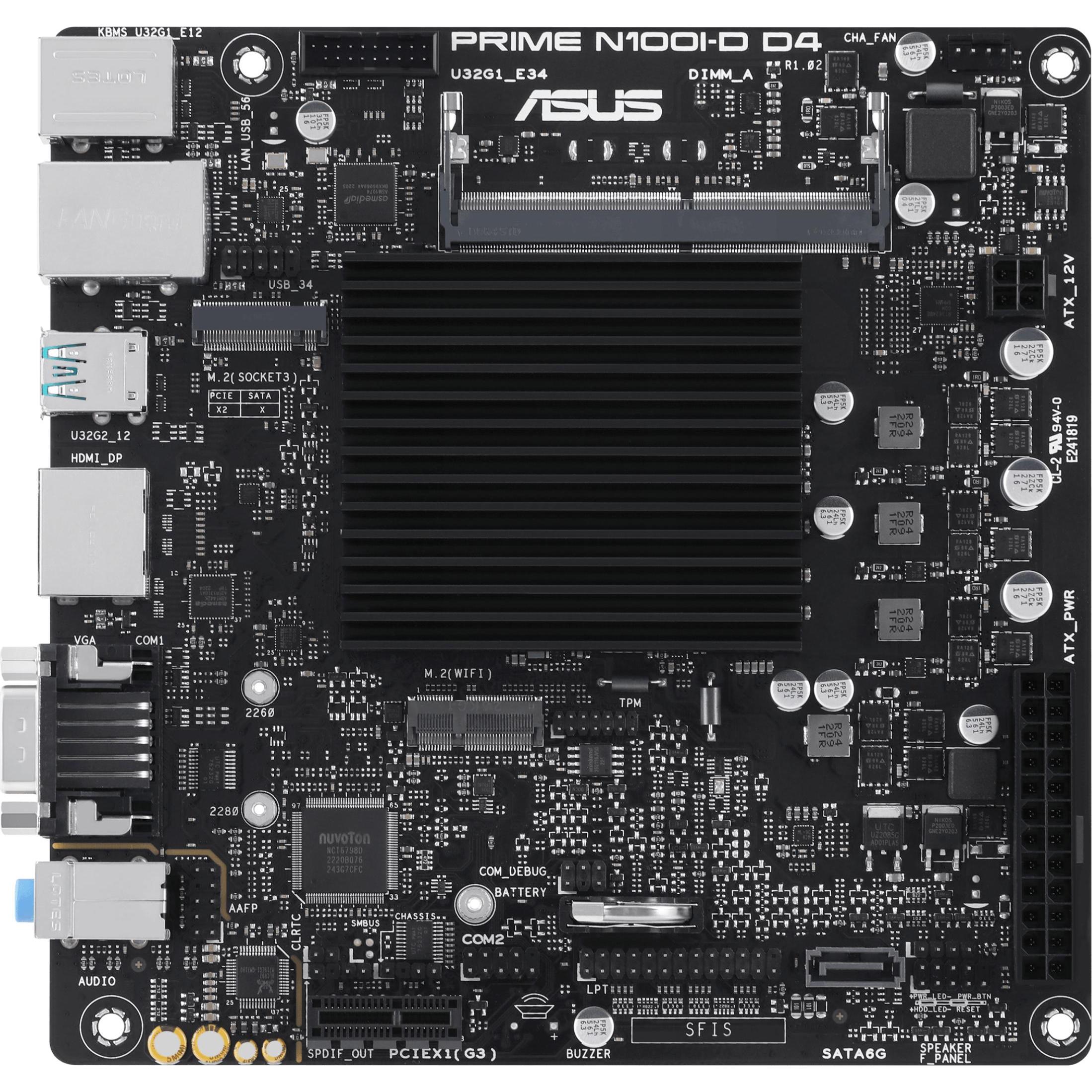 ASUS Prime N100I-D D4 (NA (integrated CPU), Mini-ITX), Mainboard
