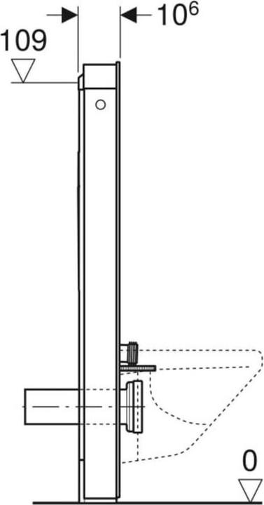 Actual product image Geberit Monolith PLUS sanitary module for wall-mounted toilet, 114cm, water connection center back