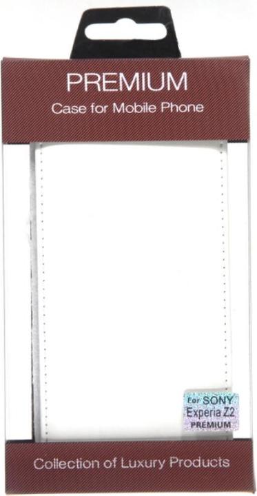 Actual product image OEM Slim Leather Flip Case for Sony Z2 - white (Sony Xperia Z2)