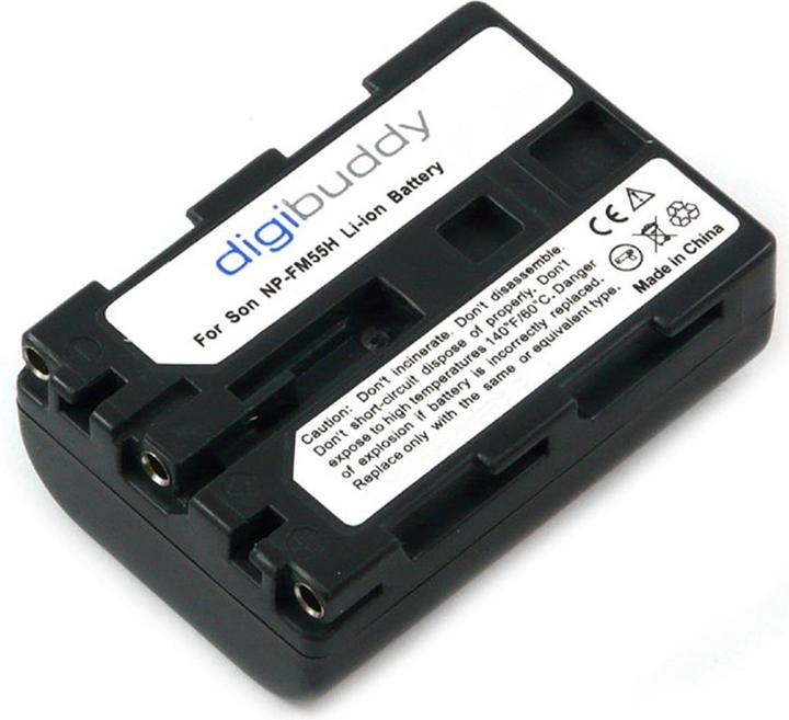Actual product image Digibuddy NP-FM55H NP-QM51 Battery f Sony1600mAh 7.4V 11.52Wh (Camera battery)