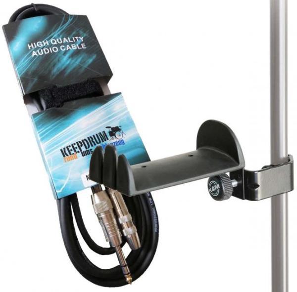 K&M 16080 Kopfhörerhalter mit Verlängerungskabel 3m