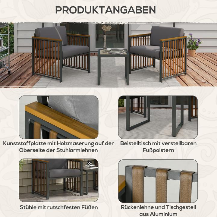 Actual product image Outsunny Garden furniture set with seat cushion
