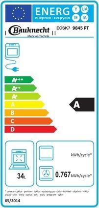 Energy Label Bauknecht Ecsk7 9845 Pt