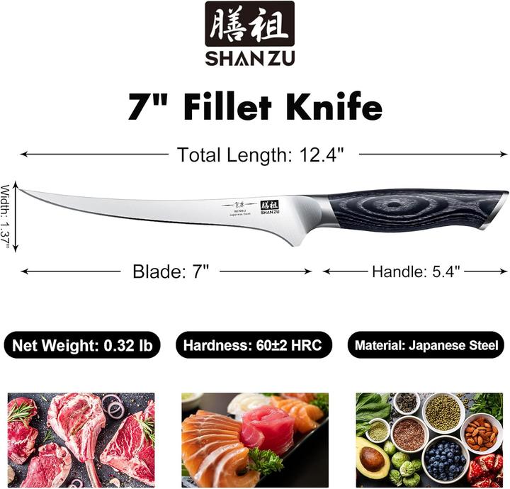 Produktbild Shan Zu Genbu Filetiermesser (18 cm)