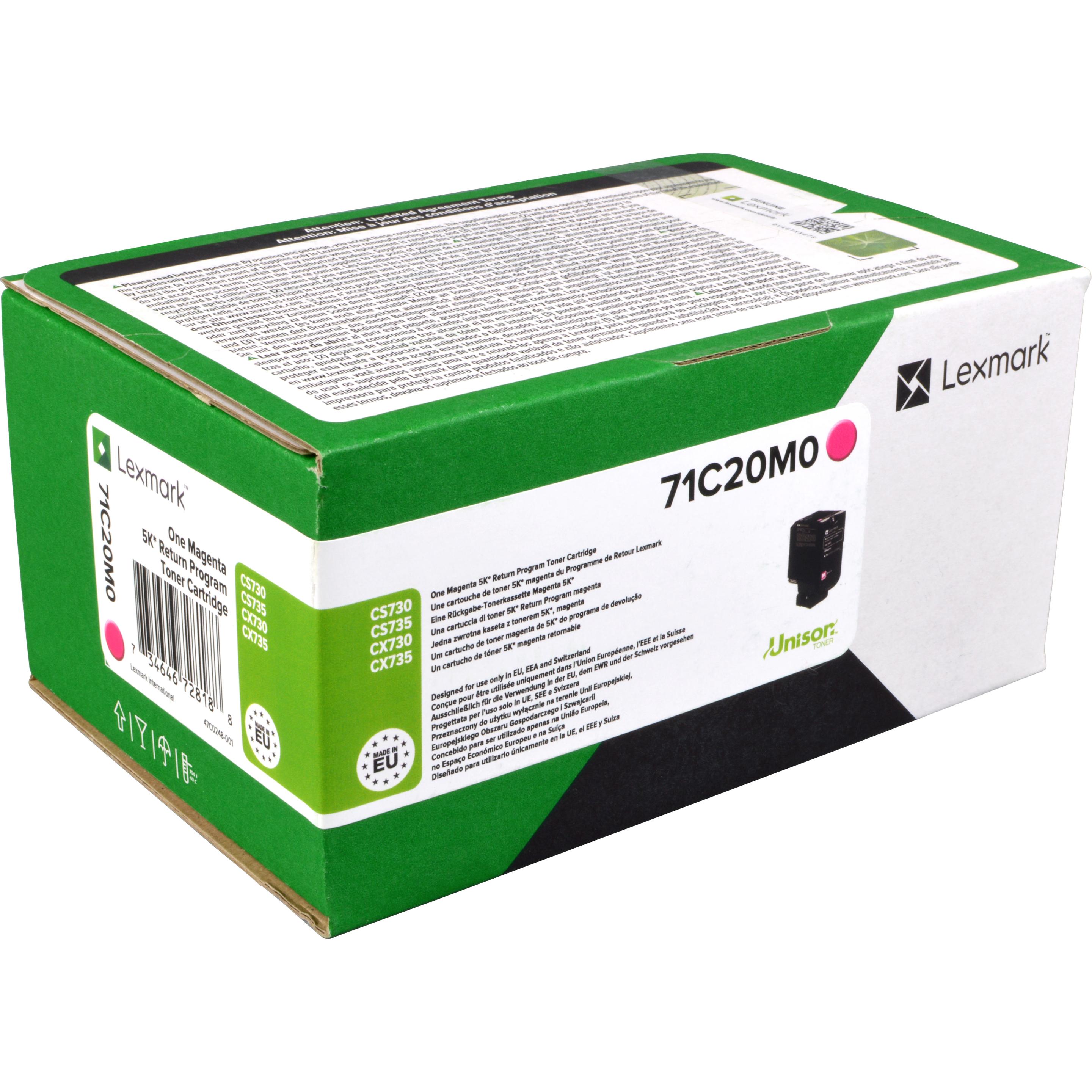 Thumbnail - Lexmark, Toner, CS/X73x Rtn 5K Cartridge (M)