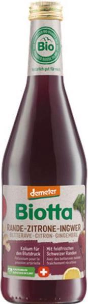 Immagine prodotto Biotta Rande Limone Zenzero Demeter, 6 x 5 dl (6 x 50 cl)