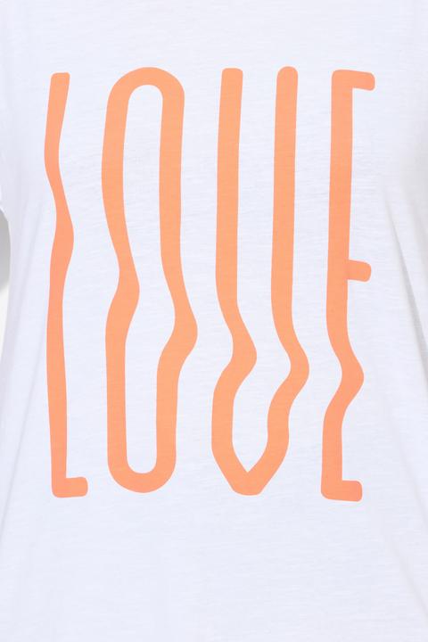 Immagine prodotto Ulla Popken T-shirt dal taglio oversize con LOVE, scollo a girocollo e mezze maniche (58)