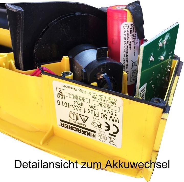 Actual product image Kärcher Battery WV 50 Plus Battery 1.633-101.0, 6.664-244.0, 1UR18650S