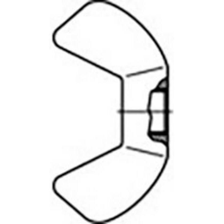 Toolcraft, Muttern + Unterlegscheiben, Flügelmuttern (M8)