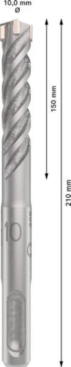 Immagine prodotto Bosch Professional Zubehör Punta per martello PRO SDS plus-5X, 10 x 50 x 110 mm (10 millimetri, 10,00 millimetri)