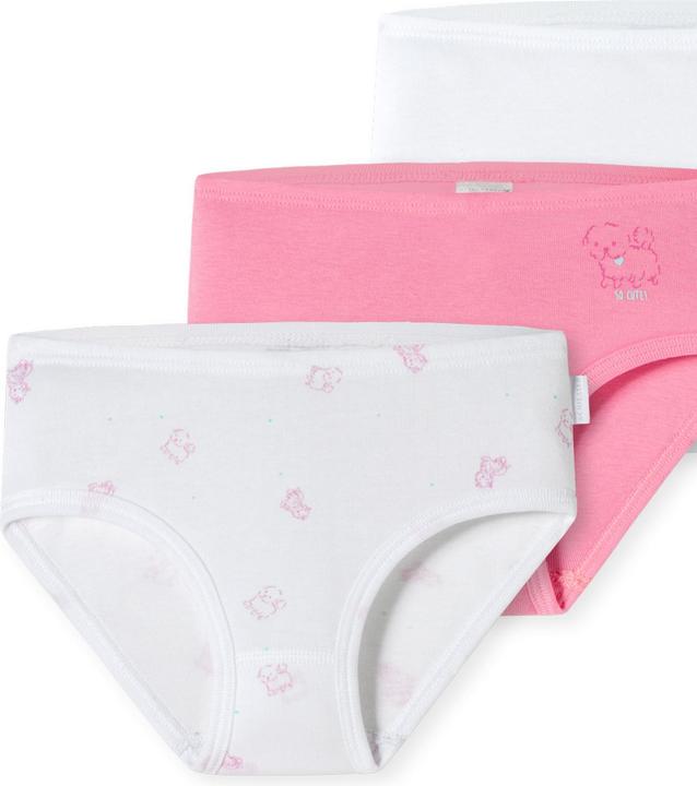 Actual product image Schiesser 3er Pack Kids Girls Feinripp Organic Cotton Slips / Unterhosen (98, pack of 3)