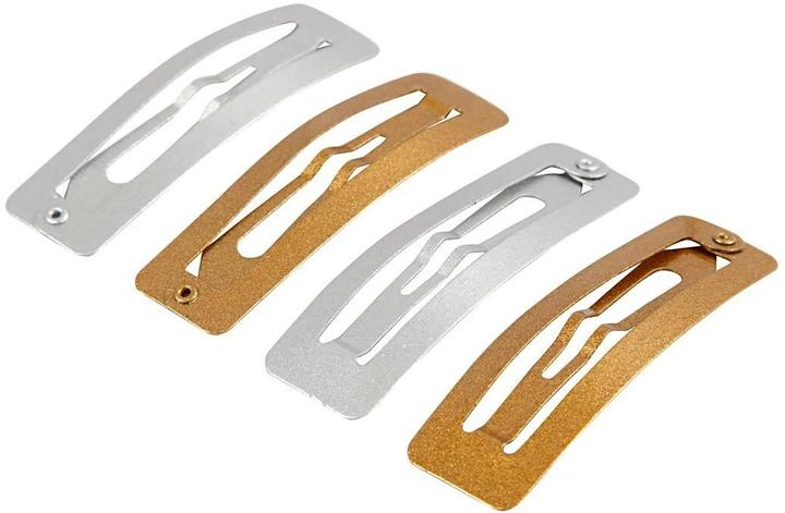 Immagine prodotto Creativ Company Clip per capelli oro/argento 5,8 x 1,6 cm, 4 pezzi (4 pz.)