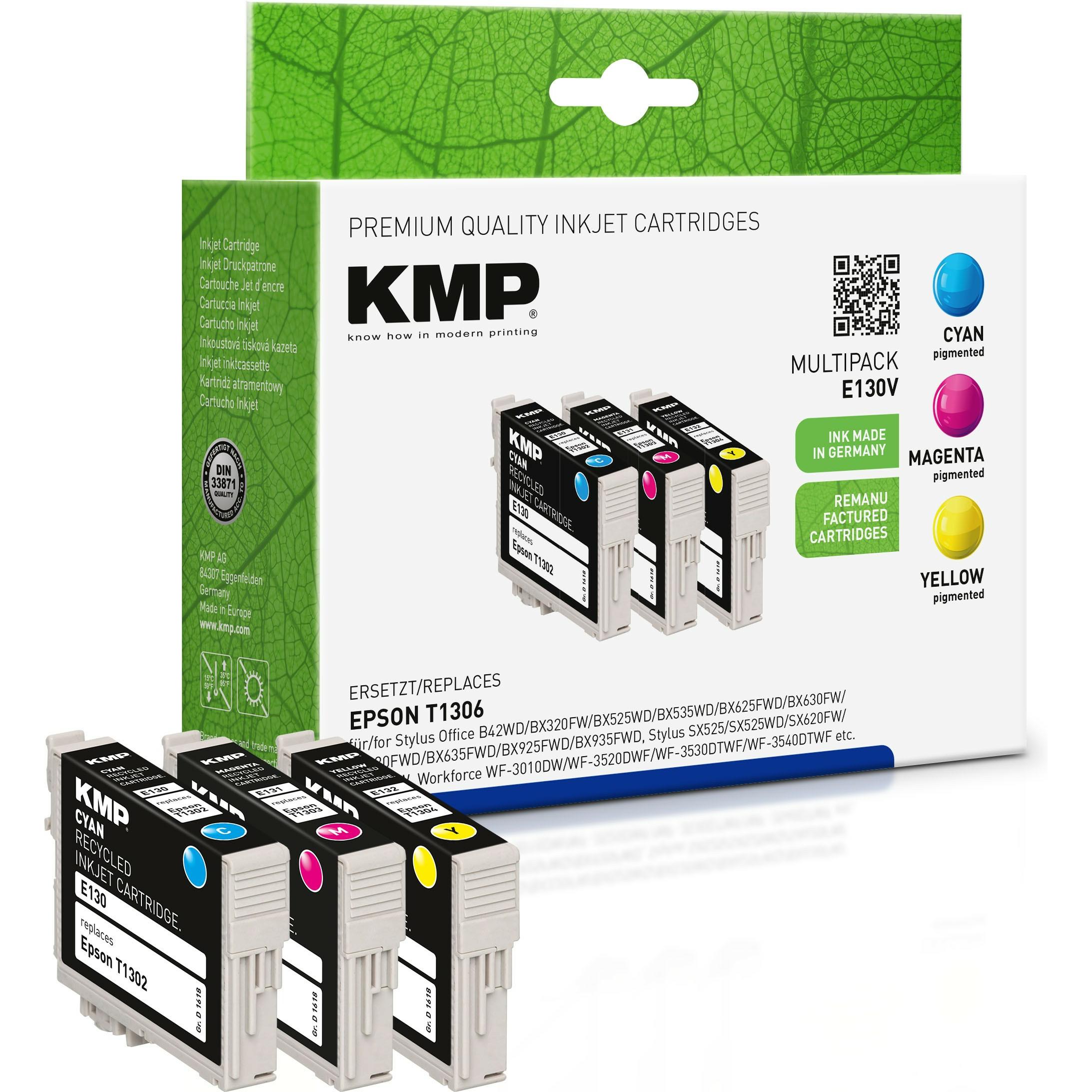 KMP, Druckerpatrone, E130V Multipack (M, C, Y)