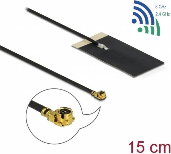 Immagine prodotto Delock WLAN 802.11 ac/ax/a/h/b/g/n Antenna MHF I plug 2.7 (WiFi)
