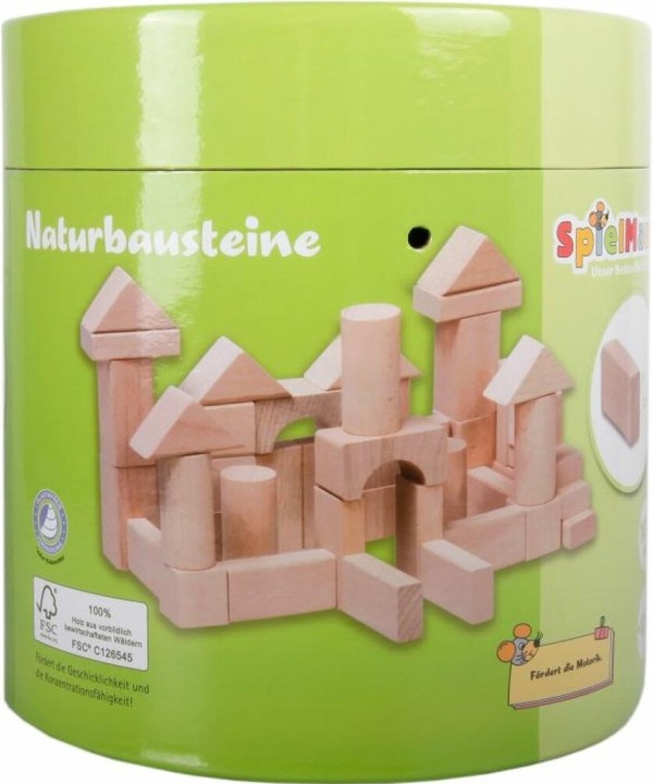 Actual product image Spielmaus SMH Natural bricks 100 pcs, 25mm