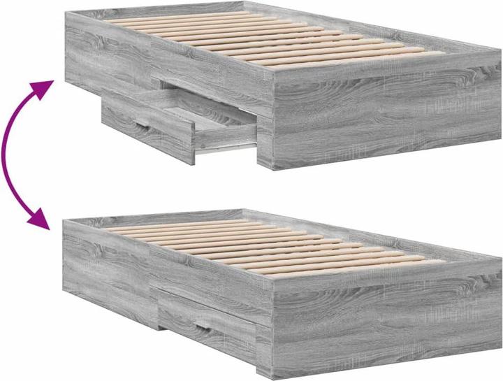 Actual product image VidaXL Bed frame with drawers (90 x 200 cm)
