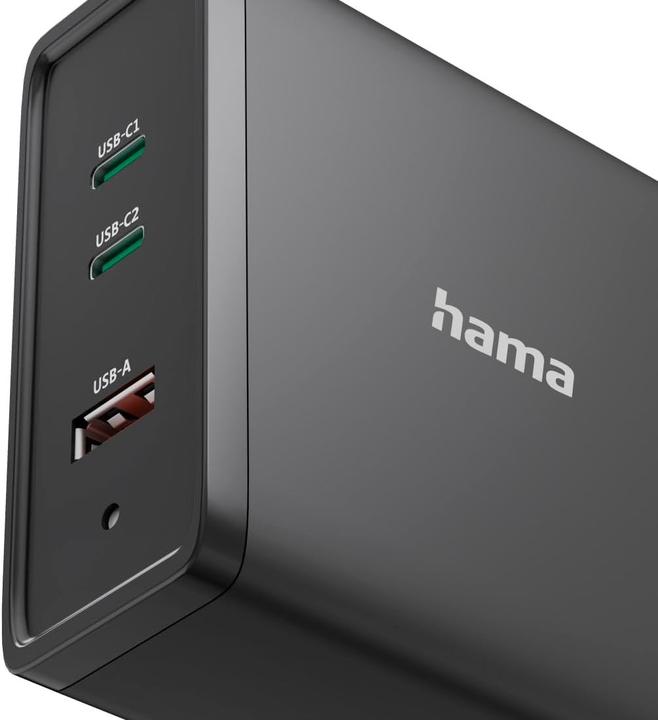 Produktbild Hama Universal-USB-C-Ladestation, GaN, 3 Ports, Power Delivery (PD), 5-28V/140W (140 W, 3 Ports)