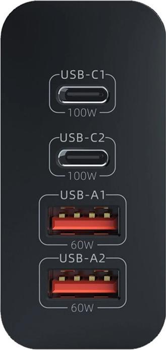 Actual product image BlitzWolf BW-S29 120W mains charger (black) (120 W, 4 ports)