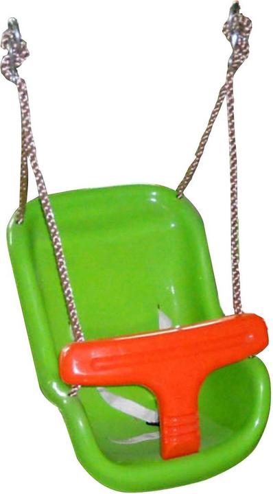 Image du produit New Plast 9710 Intérieur/Extérieur Balançoire pour bébé 1 siège(s) Vert, Orange Balançoire pour bébé