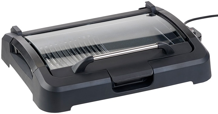 Actual product image Rosenstein & Söhne XL table grill with glass lid & ceramic-coated grill plate