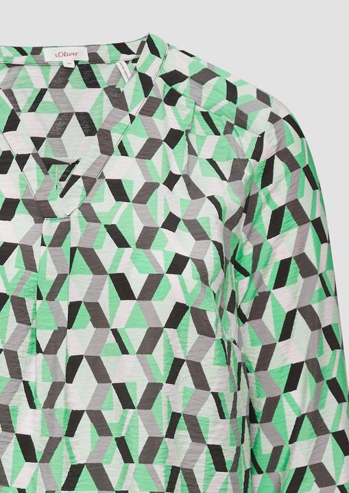 Produktbild s.Oliver Bluse Strukturierte Bluse mit All-over-Print (46)