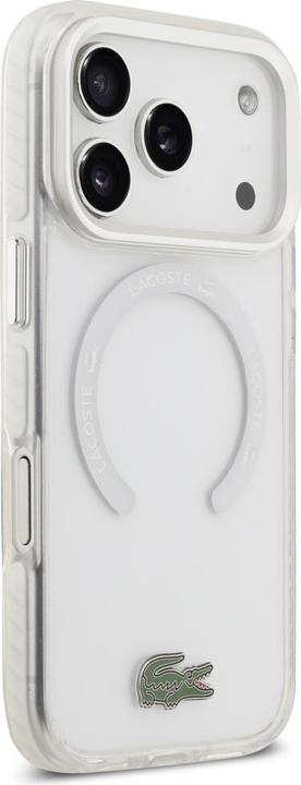 Immagine prodotto Lacoste Shockproof Transparent Frosted MagSafe Case for iPhone 17 Pro White (Apple iPhone 17 Pro)