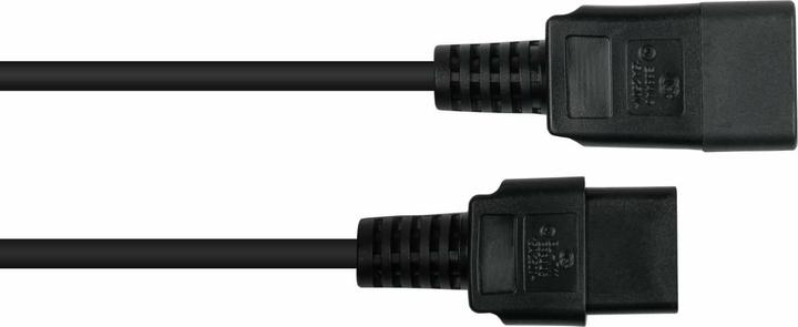 Produktbild Kabelmeister Kaltgeräteverlängerung Kaltgeräte-Stecker C20 an Kaltgeräte-Buchse C19, schwarz, 1,50m (1 m, C19, C20)