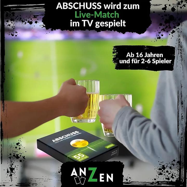 Actual product image Anzen Spiele ABSCHUSS - The Live Football Drinking Game (d) (2 - 12 Players)