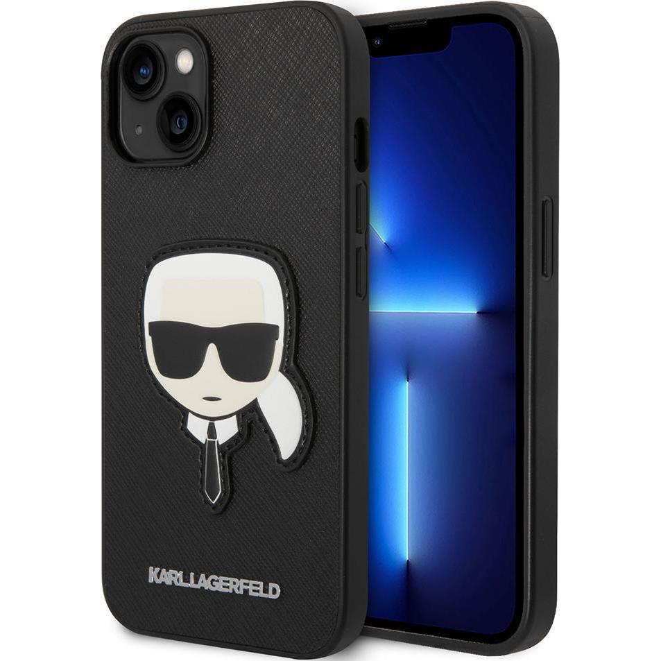 Karl Lagerfeld KLHCP14MSAPKHK iPhone 14 Plus 6,7" czarny/black hardcase Saffiano Karl's Head Patch (Apple iPhone 14 Plus...