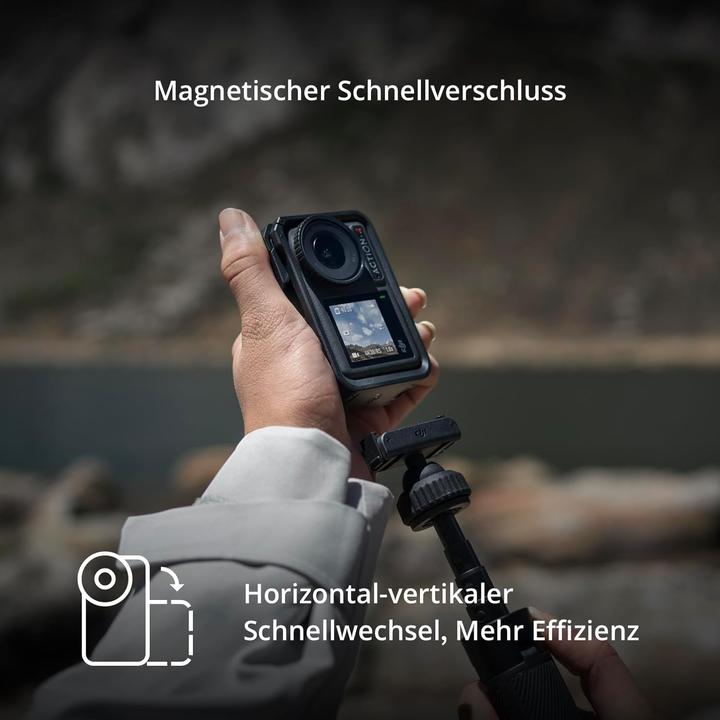 Actual product image DJI Action-Kamera 4K/120fps mit Low-Light-Aufnahmen (120p, Wi-Fi, Bluetooth)
