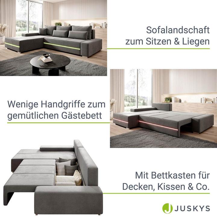 Produktbild Juskys Sofa Davos Links (2-Sitzer)