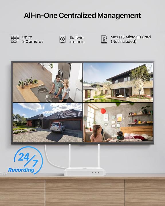 Actual product image Zosi 5MP Wi-Fi 6 PTZ Überwachungskamera-Set mit NVR