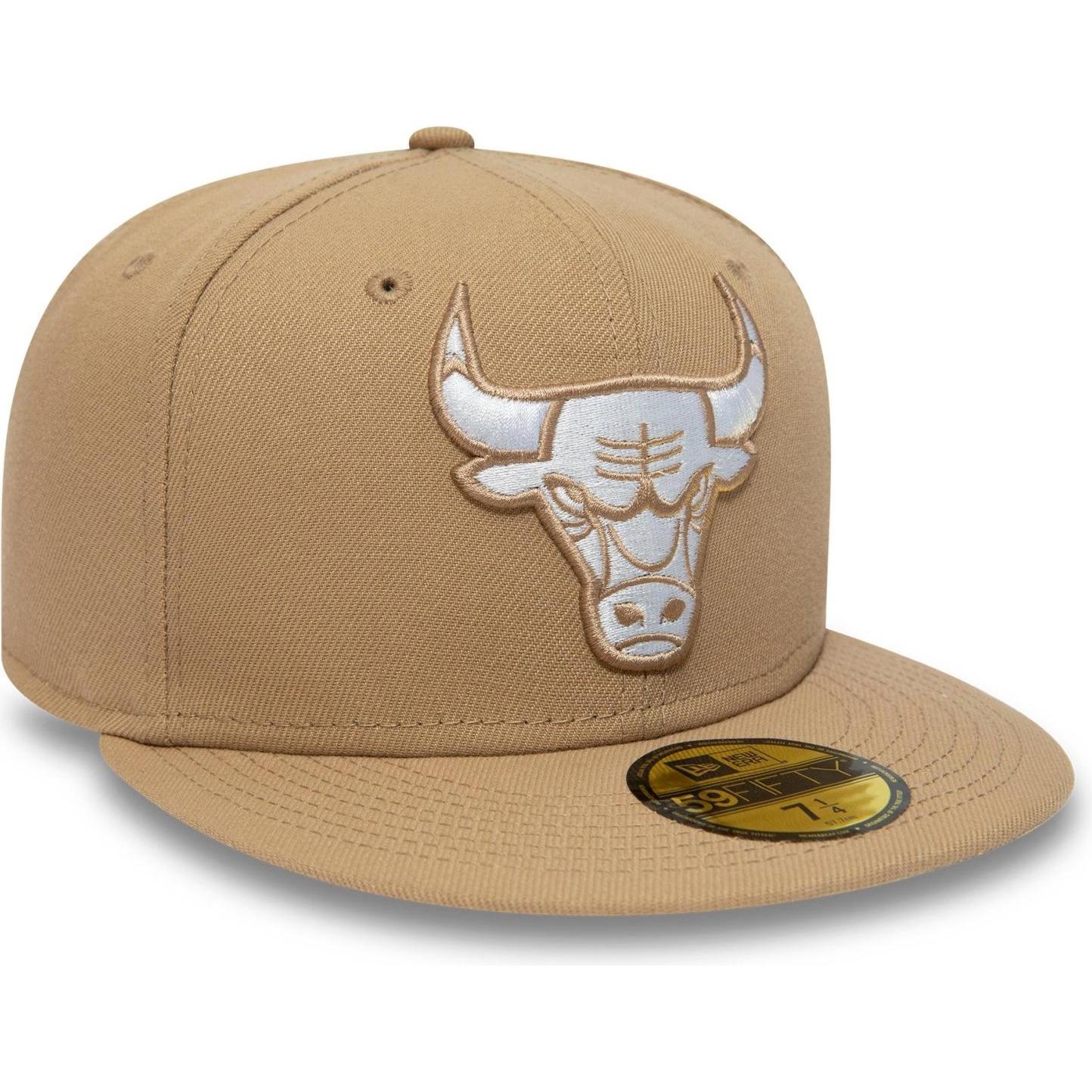 New Era, Herren, Cap, 59Fifty Fitted Cap Chicago Bulls camel beige - 6 7/8, Beige, (6 7/8)