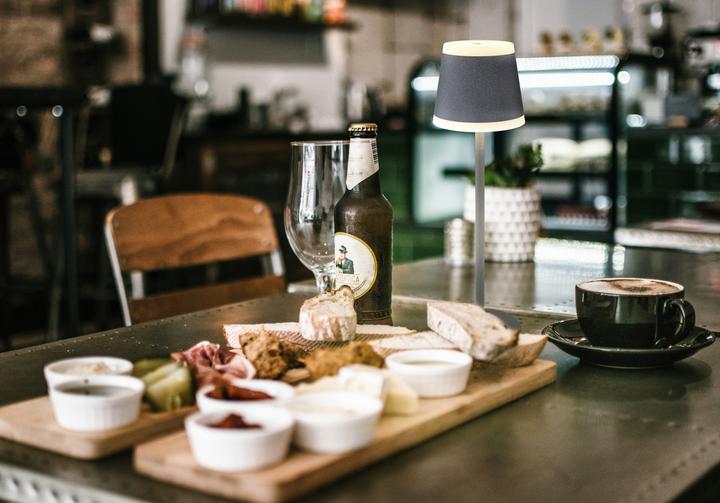 Produktbild Globo Tischleuchte Ridley I grau matt LED (350 lm)