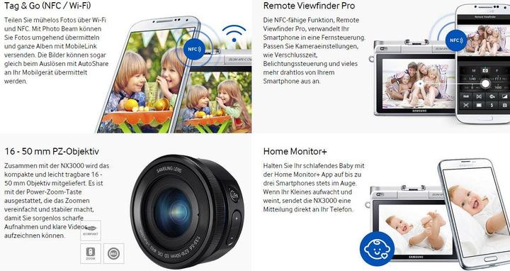 Produktbild Samsung NX3000, 16-50mm Kit (APS-C / DX)