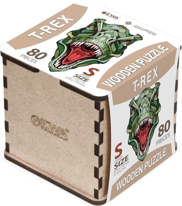 Produktbild Eco Wood Art Holz-Puzzle S - T-Rex (In Holzkiste) (80 Teile)