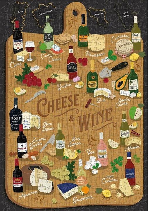 Immagine prodotto Abrams & Chronicle Puzzle da 500 pezzi Cheese + Wine (500 pezzi)