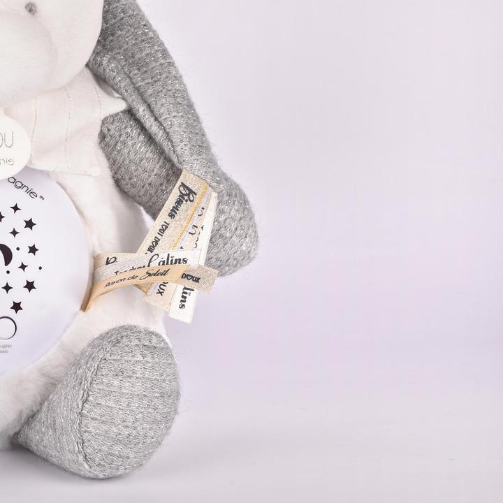 Actual product image Doudou et Compagnie Nachtlicht Sterne & Musik, Bär silber 19cm