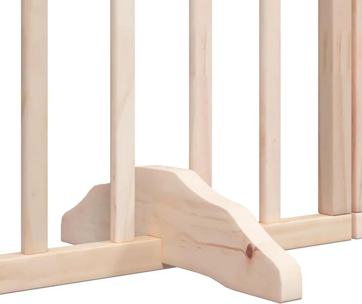 Image du produit vidaXL Porte pour chien Barrière de sécurité pour chiens Barrière de sécurité pliable 9 pièces en bois (2 cm)