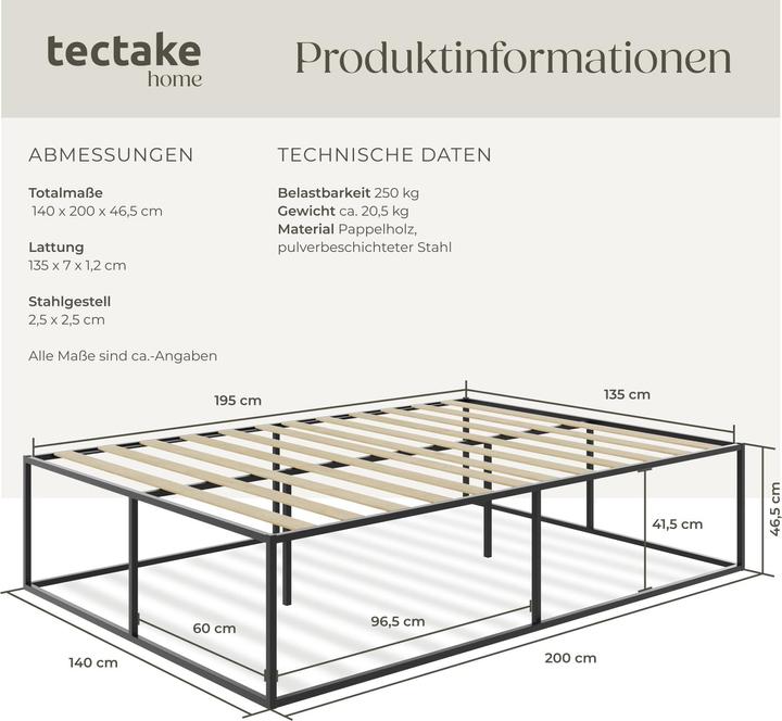 Image du produit tectake Kyoto (200 x 140 cm)