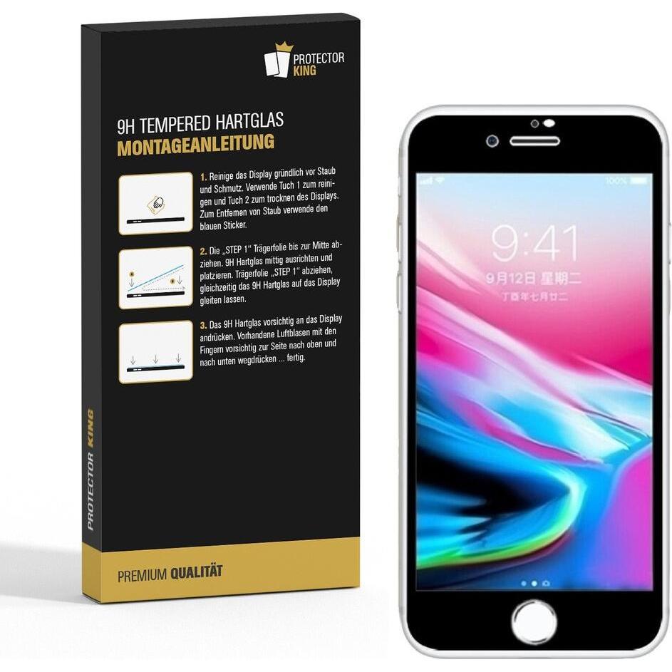 Thumbnail - Protectorking 1x echtes Tempered 9H Panzerhartglas 3D KLAR (1 Stück, Apple iPhone 6), Smartphone Schutzfolie, Transparen...