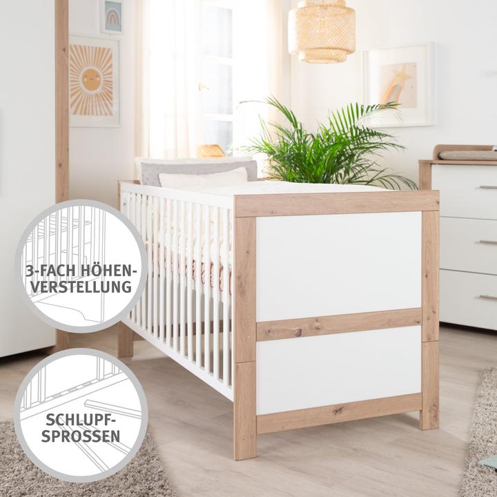 Image du produit Roba Ensemble pour chambre d'enfant Malo (Unité de changement, Armoires pour enfant, Lit de bébé)