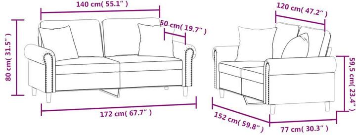 Image du produit vidaXL 10-tlg. Garten-Lounge-Set mit Kissen (2 places)