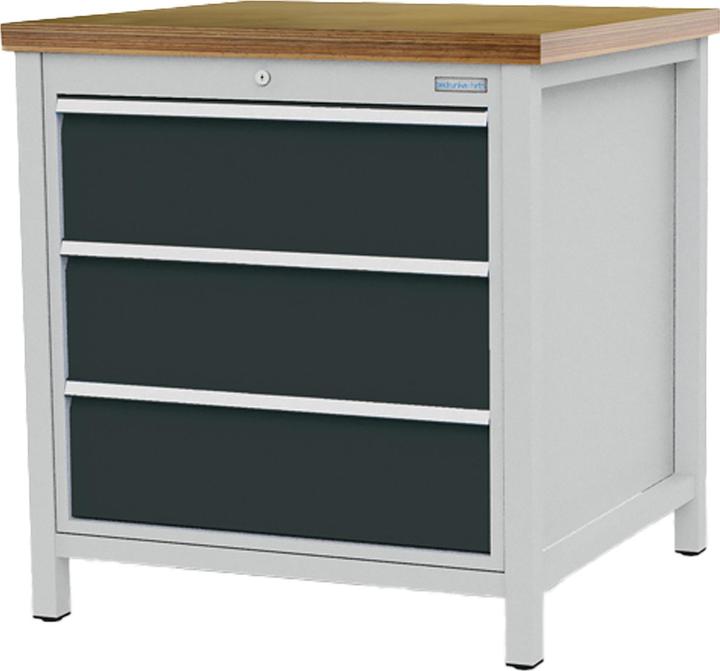 Produktbild Bedrunka & hirth Kastenwerkbank Breite 810 mm R 24-24 3x Schublade BxTxH 810x750x859 mm - (81 cm, 75 cm)