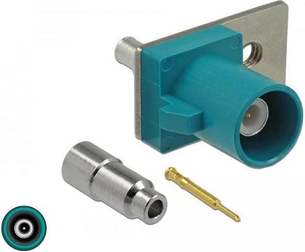 Produktbild Delock FAKRA Z plug spring pin for soldering 1 prepunched hole