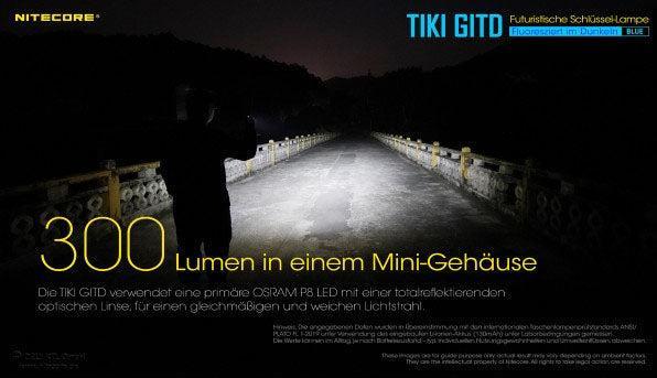 Actual product image Nitecore Tiki Gitd (5.50 cm, 300 lm)
