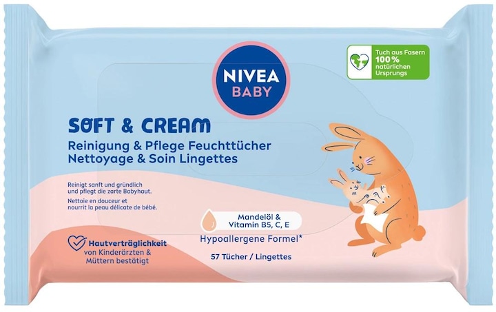 Produktbild NIVEA Soft & Cream Feuchttücher Quattro (228 Stück)